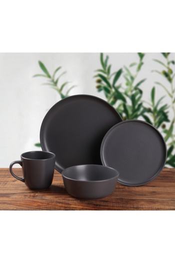 Bien Servi 16-Piece Elegant and Modern Design Stoneware Dinner Set