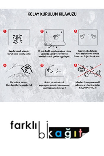 Farklı Bi Kağıt 50x70 Pratik Beyaz Akıllı Kağıt Tahta 2'li