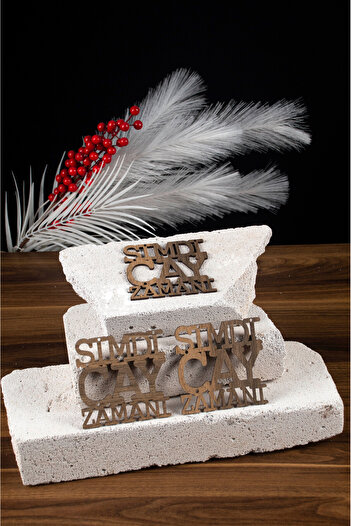 ADENZ 3'lü Ahşap Bardak Altlığı / Nihale /  3 Adet  10cm x 10cm