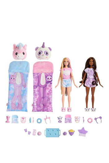 Barbie HRY15 Cutie Reveal Pijama Partisi İkili Model Bebek