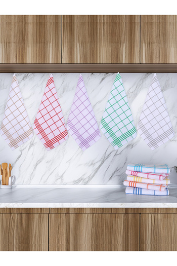 Tuable 50X70Cm Colorful Waffle Pattern Kitchen Drying Cloth and Nutrition Cover Set - American Napkin