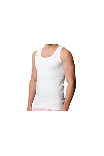 SİERNA Men's White 6 Pack Cotton Undershirt