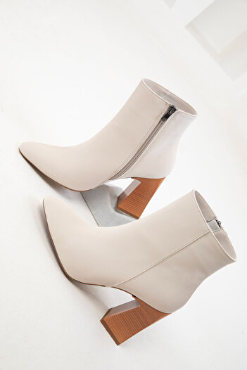SOHO Beige Women's Boots - 19987 Model Bootie