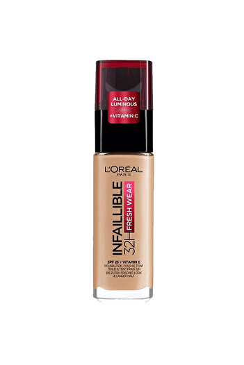 L'Oreal Paris كريم أساس L'oréal Paris Infaillible Fresh Wear لمدة 32 ساعة مع فيتامين C - 140 بيج ذهبي