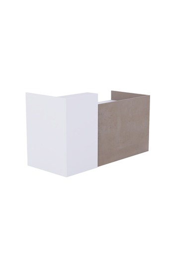 Mahmayi Light Concrete-White RD-2 Reception Desk 180 cm