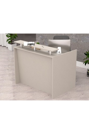 Mahmayi R06 Grey Textile Office Reception Desk - 120cm