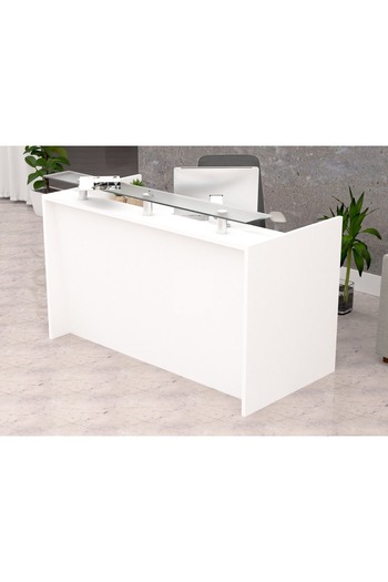 Mahmayi R06 White Office Reception Desk - 160cm