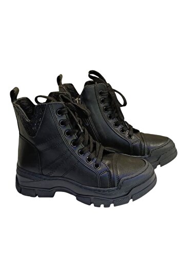 SWELLSOFT Swell Soft 15-048 Çocuk Taşlı Spor Bot Siyah