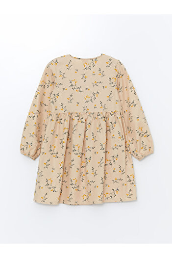 LC Waikiki Crew Neck Floral Girl's Dress