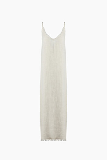 İKİKIZ Crinkle Linen Rope Strap Dress