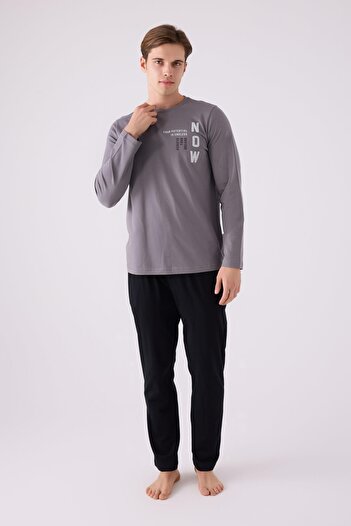Arnetta Men's Winter Pajama Set - 100% Cotton, Pocket Detail