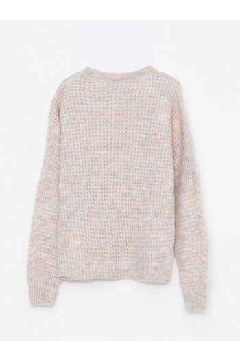 LC Waikiki Girl - Crew Neck and Hair Knit Patterned Long Sleeve Knitwear Sweater