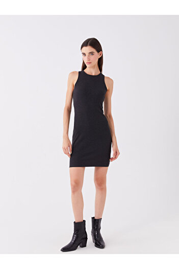 LC Waikiki Women's Straight Dress with Crew Neck