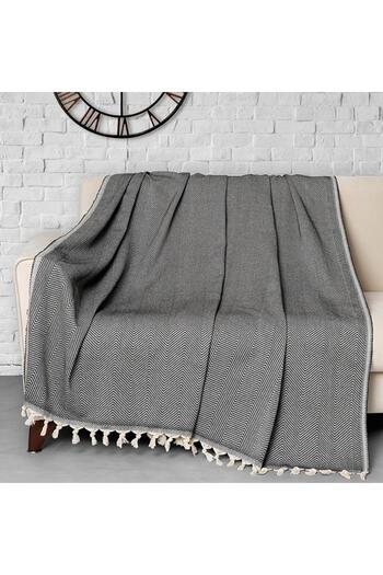 Denizli Concept Black Trendy Sofa Cover - Set of 2
