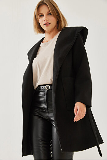 Bianco Lucci Women's Hooded Cashew Coat 60251964