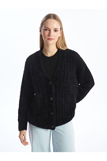 LC Waikiki Women's V-Neck Knitwear Cardigan