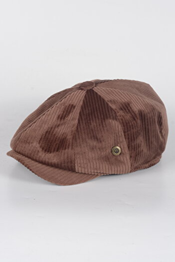 mercantoptan Winter Velvet Model British Men's Cap Hat
