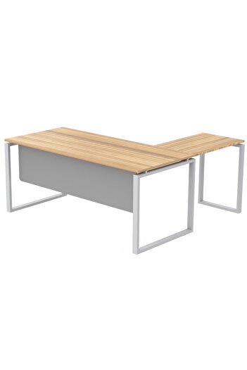 Mahmayi Carre 5116L L-Shaped Modern Workstation Desk without Drawer Coco Bolo Ideal for Home