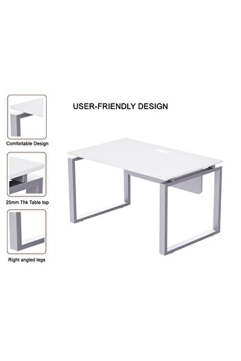 Mahmayi Carre 5112 White Modern Workstation without drawer