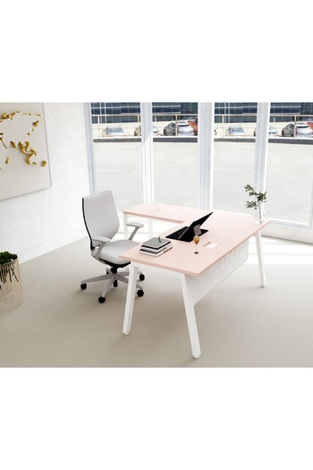 Mahmayi Bentuk 139-14L oak Modern Workstation without drawer