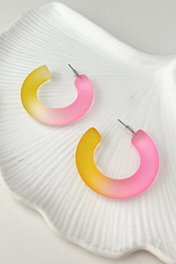Modex Colorful Acrylic Hoop Earrings