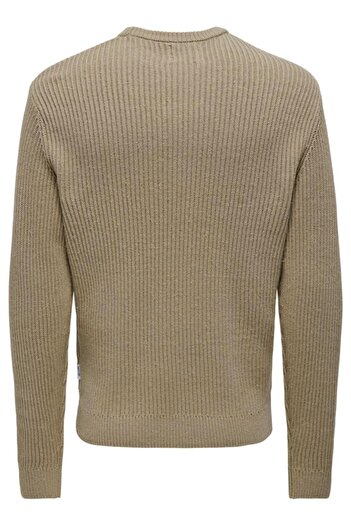 Only & Sons ONSFERGAL LIFE REG 7 RIB CREW KNIT - HAKİ 22030208