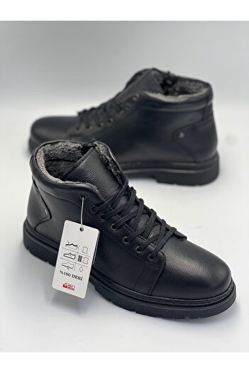 GÜLERSHOES Εγγυημένη γνήσια δερμάτινη γούνα εσωτερικά αδιάβροχη αντιολισθητική σόλα 40-41-42-43-44 Number Boots