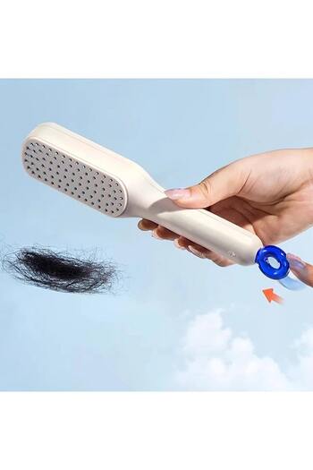 Nisfi Kutur Self Cleaning 3D Hair Brush Anti-Static Massage Comb Hairbrush Hair Styling