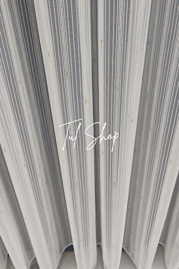 Tül Shop Does Not Want Ironing Anti-Wrinkle Modern Gold Drop Model 1/2 Sparse Pleated Tulle Curtain