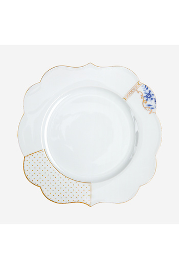 Pip Studio Royal White Mavi Beyaz Porselen Yemek Tabağı 28 Cm