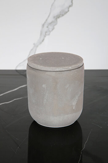 betonmall Marble Patterned Concrete Cotton Box with Lid Decorative Box