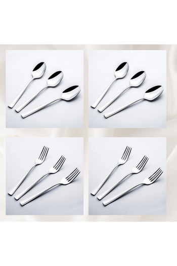 Nehir Katre 12 Pcs Set (6 Pcs of Spoon+6 Pcs of Food Forks)