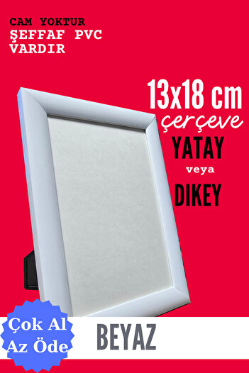 CreaWitch 13X18 cm White Hanging Photo Picture Frame - Standing and Wall Hanging