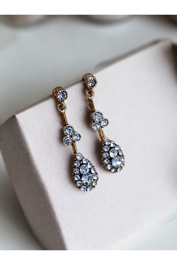 FAYRA ACCESSORIES Crystal Stone Dangle Earrings