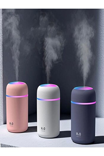 H2O Humidifier H2o Led Işıklı Mini Oda Hava Nemlendirici Aroma Difüzörü Taşınabilir