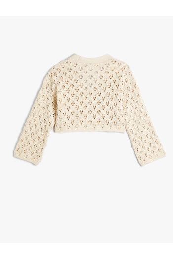 Koton Openwork Cardigan V-Neck