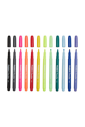 Ooly Carioci permanente pentru textile Fabric Doodlers - Set de 12