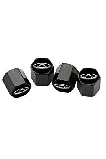 GARDENAUTO Stainless Steel Valve Cap with Chery Logo 4 Pcs