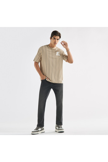 FAV Starter Striped T-shirt with Crew Neck and Short Sleeves