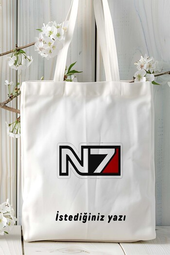 ART HEDİYE Mass Effect Game Printed Cloth Bag Shoulder Bag Model 2