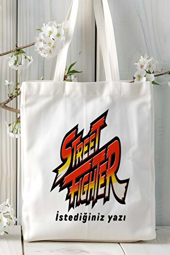 ART HEDİYE Street Fighter Game Printed υφασμάτινη τσάντα τσάντα ώμου μοντέλο 2