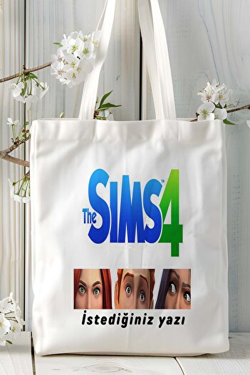 ART HEDİYE sims Game Printed υφασμάτινη τσάντα τσάντα ώμου μοντέλο 1