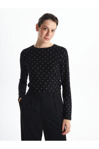 LC Waikiki Lcwaikiki Classic Printed Crew Neck Polka Dot Women's T-Shirt