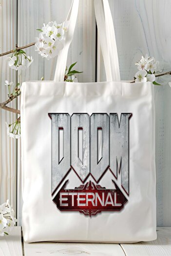 ART HEDİYE doom Game Printed Tote Bag Τσάντα ώμου μοντέλο 2