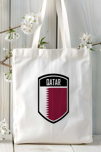 ART HEDİYE Qatar Qatarı Flag Printed Cloth Bag Shoulder Bag Model