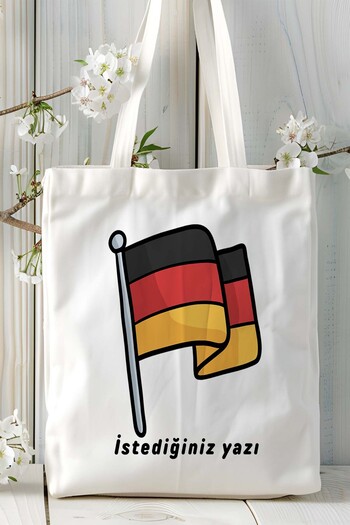 ART HEDİYE Germany Flag Printed Cloth Bag Shoulder Bag Model