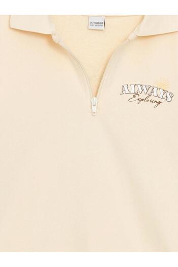 LC Waikiki Παιδικό φούτερ LCW Kids Polo γιακά για κορίτσια (W4)