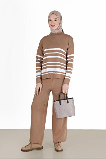 Alvina STRIP DETAILED KNITWEAR DOUBLE SET 42486