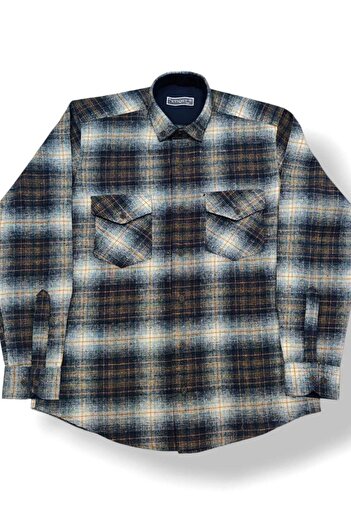 ETİQET Classic Cut Double Pocket Cover Thick Griller Wool Dad Shirt[Top Quality Product]