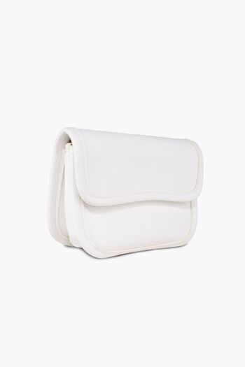 WATCHOFROYAL Women's Bag White Shoulder Bag Patterned Vegan Leather DANNY